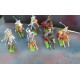 7 Britains Fighting Figures on Horses 1971(G)
