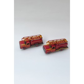 2 Germany Tinplate Fire Truck 1990 Toy