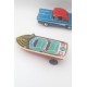 VINTAGE Tinplate Car With Boat on Triler